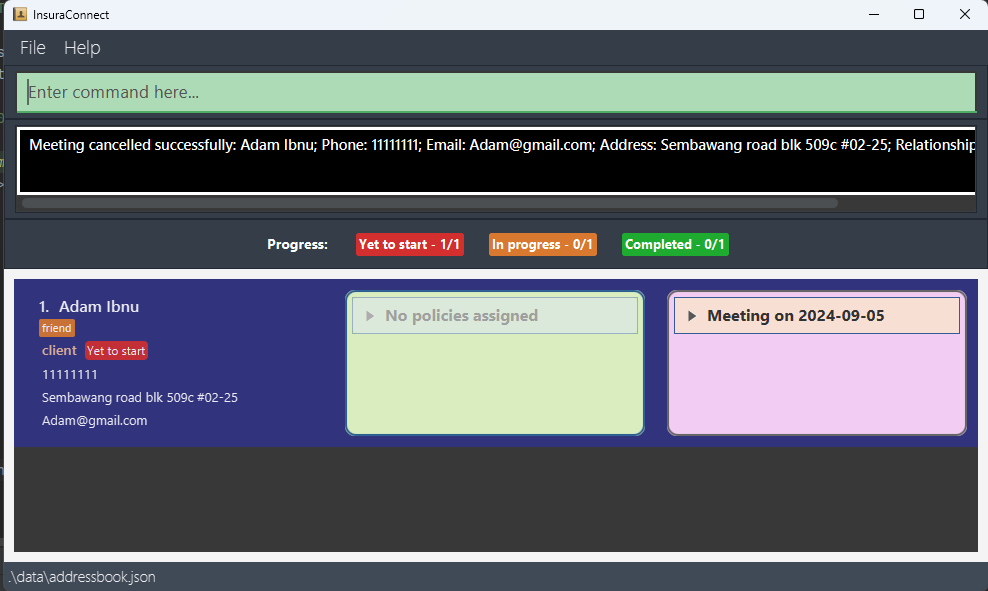 Cancel first meeting