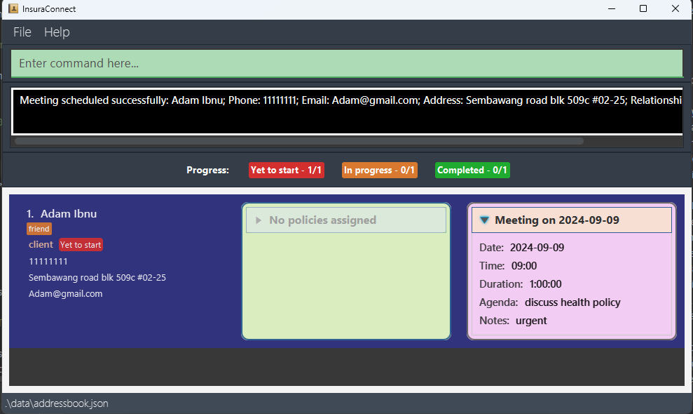 Schedule first meeting
